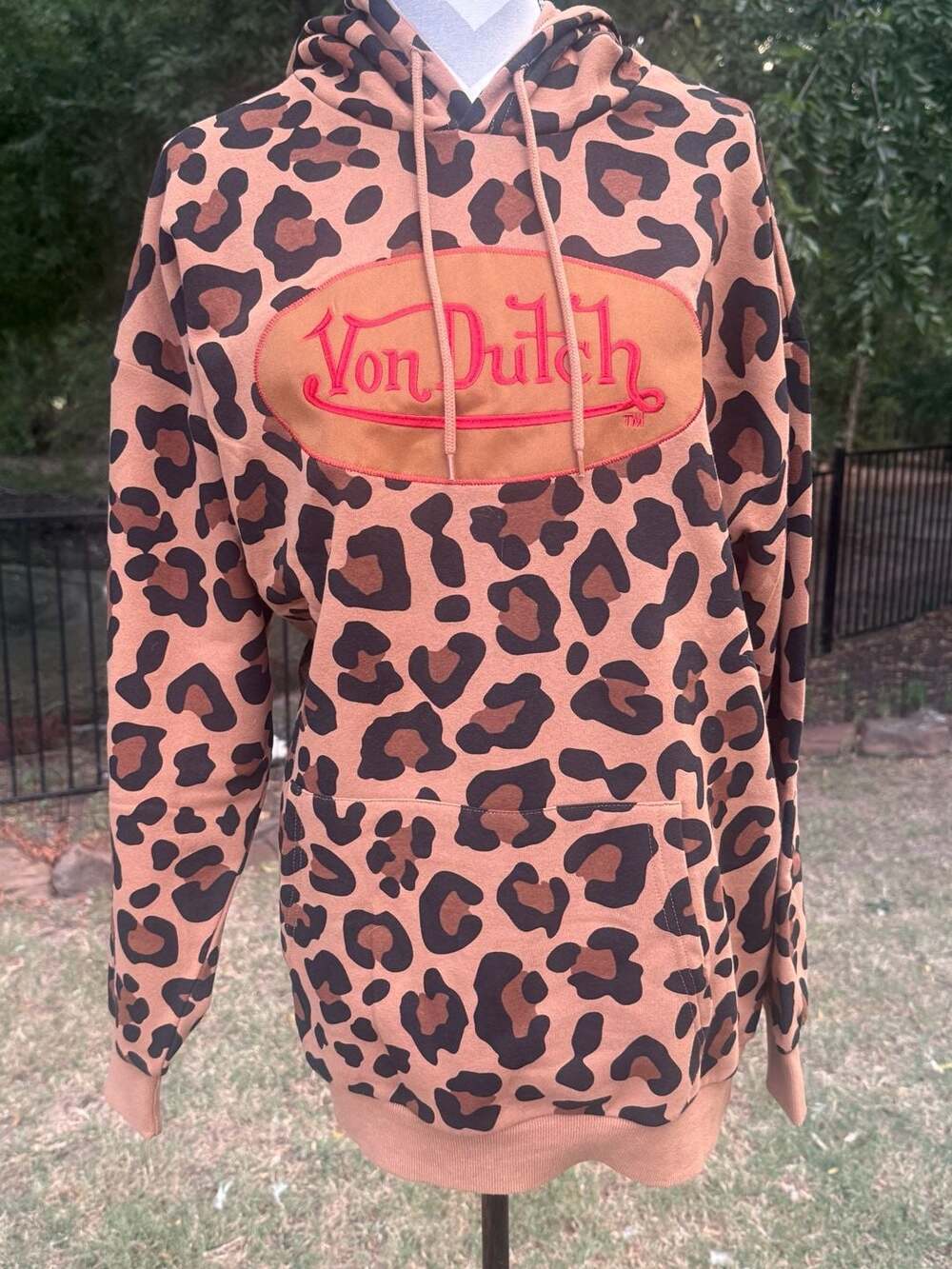 Von Dutch 1X  Leopard Embroidery Hoodie